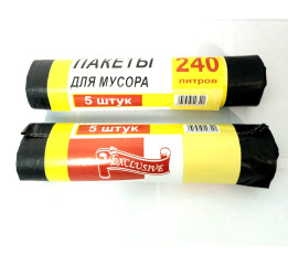 Пакеты для мусора 'EXCLUSIVE' 240л/5шт