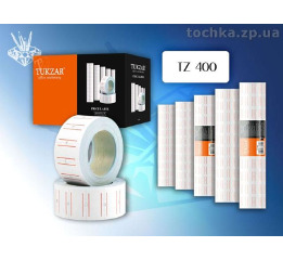 Ценник Tukzar, белый, 12,0x21,4 мм., 400А