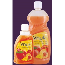 Гель-крем д/душа VNUKI 1л Манго и персик (12)