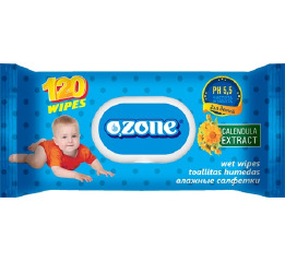 Салфетки влажные 120шт Ozone Календула голуба (16)