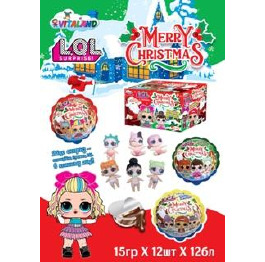 Шар LOL Merry Christmas 15гр (12шт*12)ШТ