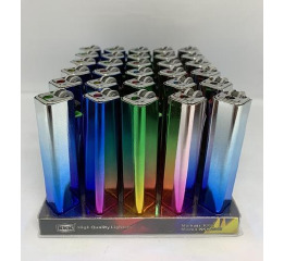 Зажигалка кремн. Радуга METAL  (30шт*24)