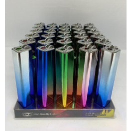 Зажигалка кремн. Радуга METAL  (30шт*24)