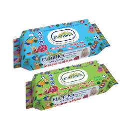 Салфетки влажные  70шт FLORIKA с клап ДЕТСКИЕ