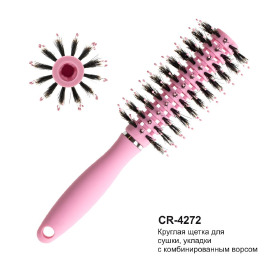 (Ch) CR-4272 Расческа круглая с комб.ворсом