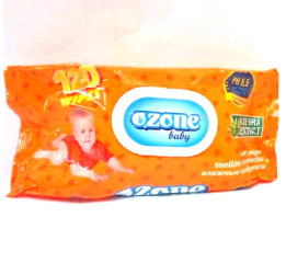 Салфетки влажные 120 шт Ozone Алоэ желтая  (16)