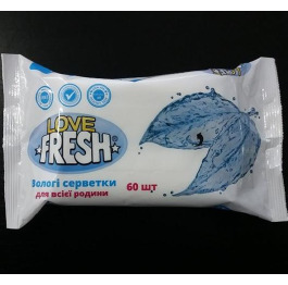Салфетки влажные  60шт Love Fresh Для всей семьи