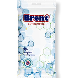 Салфетки влажные  15шт BRENT Антибактериальные (34)