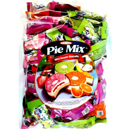 Бисквит мини PIE MIX клубн/лайм бел шок (100шт) 1кг