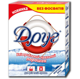 Ст.порошок Друг 400г  РУЧ/АВТ Морской бриз