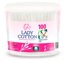Ватные палочки Lady Cotton БАНКА 100шт