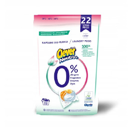 Капсулы д/стирки CLEVER 3 комп 22шт18г