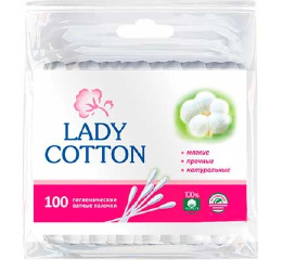Ватные палочки Lady Cotton п/э 100шт