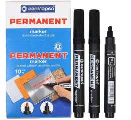 Маркер скошеный 8576 CENTROPEN черный (10шт) УП