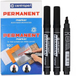 Маркер скошеный 8576 CENTROPEN черный (10шт) УП