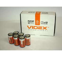 .Батарейка 'Videx' R20 (24шт)