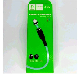 Кабель microUSB Denmen D18V білий МАГНИТНЫЙ 1м