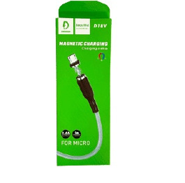 Кабель microUSB Denmen D18V зеленый МАГНИТНЫЙ 1м