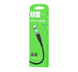 Кабель microUSB Denmen D18V черный МАГНИТНЫЙ 1м