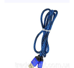 Кабель Type-C Premium тканевой в т.у. синий