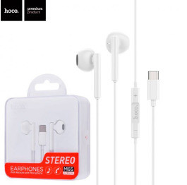 Наушники Hands Free Hoco M65 Type-C белые 1,2 м