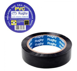 .Изолента 'RUGBY' № 10 ЧЕРНАЯ (10шт) УП