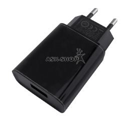 Блочек USB Xiaomi 2.0A 1USB черный в т.у.