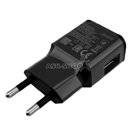 Блочек USB Sams. S10 style 2.0A 2.0 1USB Fast Charge в т.у. черный