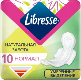 Прокладки Libresse Natural Care Ultra Clip Normal 10шт