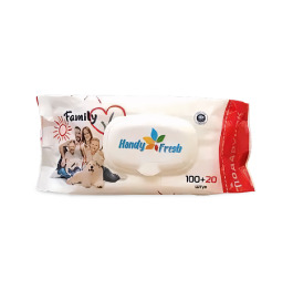 Серветки вологі 120шт Handy Famili (12)