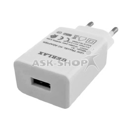 Блочек USB Gerlax A1 2.4A 1USB 12W білий