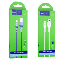Кабель iPhone Lightning Hoco X65 синій 1м