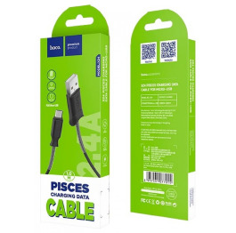 Кабель microUSB Hoco X24 чорний 1м