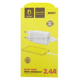 .СЗУ Type-C Denmen DC01T 1USB 2.4A бел