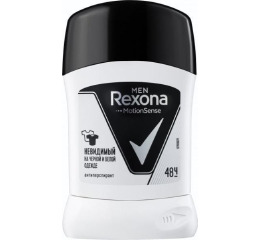 Rexona стік 40 мл для_чоловіків Невидима на чорному і білому