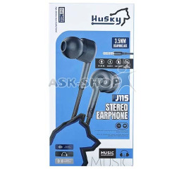 Навушники Husky J115 тканевой черные 1,3 м