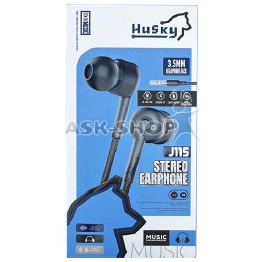 Навушники Husky J115 тканевой черные 1,3 м