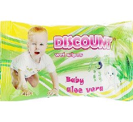 Серветки вологі Алое 15шт Discount (132)
