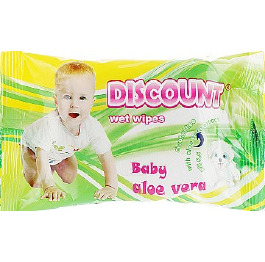 Серветки вологі Алое 15шт Discount (132)