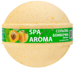Сольова бомбочка для ванн Абрикос і м’ята, 75г