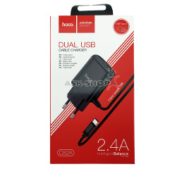 .СЗУ Type-C HOCO C82A 2.4A-2USB, 1м