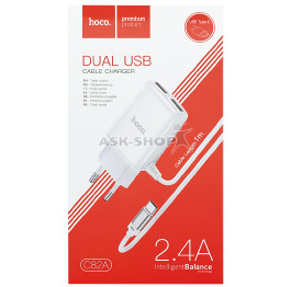 .СЗУ Type-C HOCO C82A 2.4A-2USB,1м