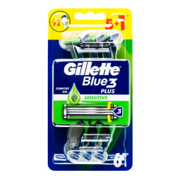 GILLETTE BLUE 3 Сенситів Плюс Бритви 5+1шт