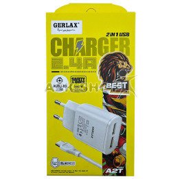 .СЗУ Type-C Gerlax A2T 2.4A-2USB белое