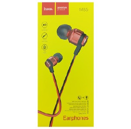 Навушники Hoco M85 red flame плоский кабель 1,2 м