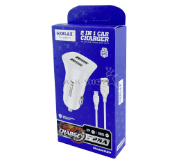 АЗУ microUSB Gerlax C2V 2USB-2.4A