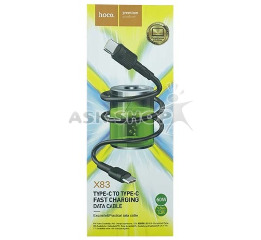 Кабель Type-C to Type-C Hoco X83 60w 1м чор