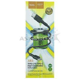 Кабель Type-C to Type-C Hoco X83 60w 1м чор