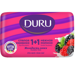Duru 1+1 ожина та малина 80г