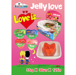 Желе серця Love is 35г (30шт*12) ШТ
